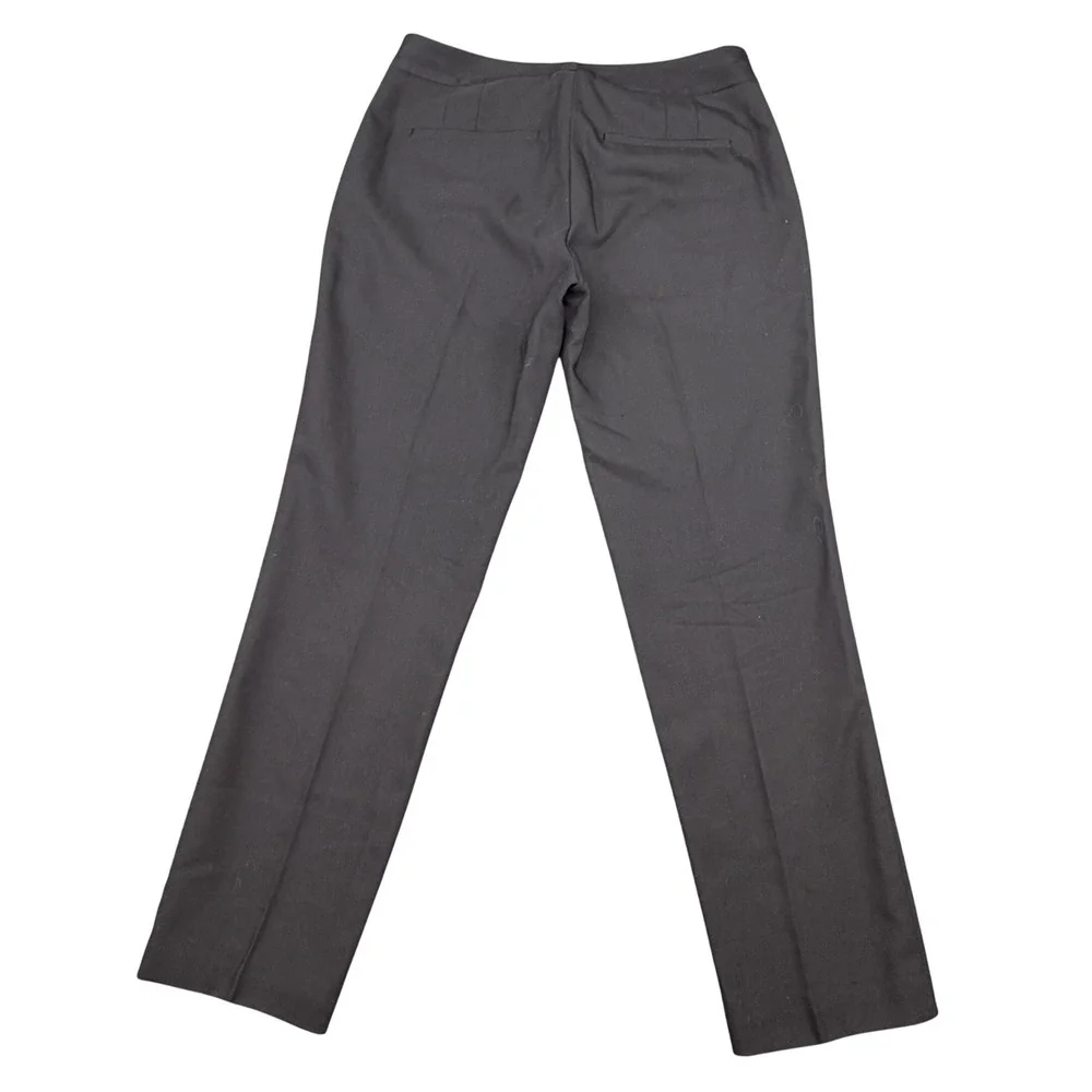 Theory Womens Black Wool Blend Straight Leg Dress‎ Pants Trousers Size 2